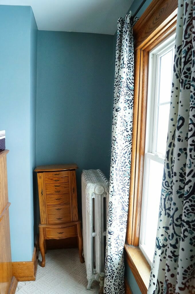 See how crooked that jewelry box looks? The floor in this corner is so uneven!