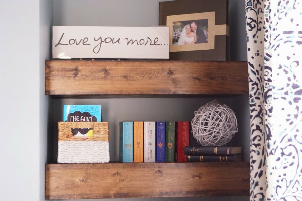 Is it just me or does my new wall color look different in every single picture?! Its Sea Star by Benjamin Moore if you are wondering! Goes to show you how much a paint color changes in different light and why you should always put a test patch on your wall first!