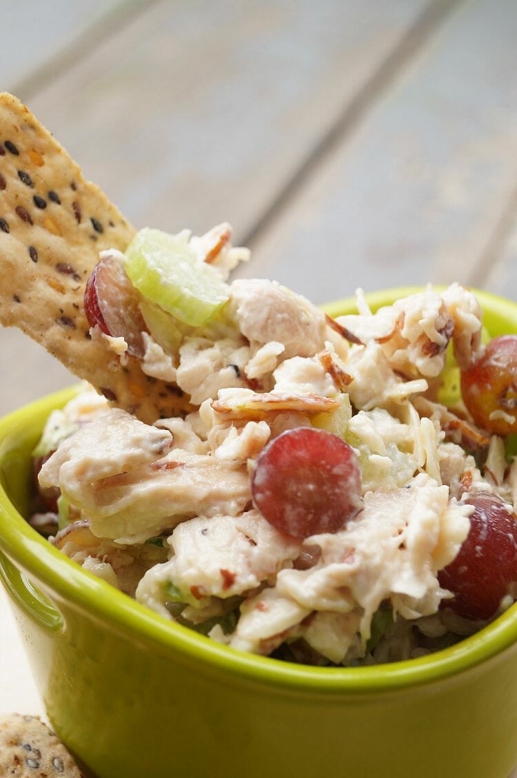 Almond and Grape Chicken Salad with Creamy Lemon Dressing