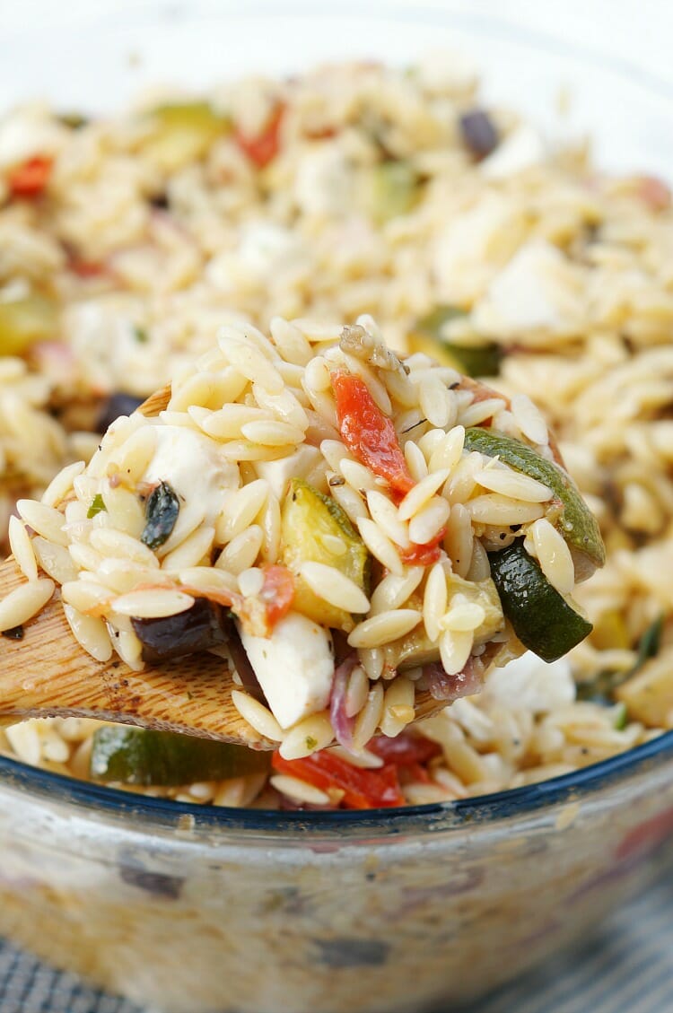 Easy Vegetable Orzo Salad 