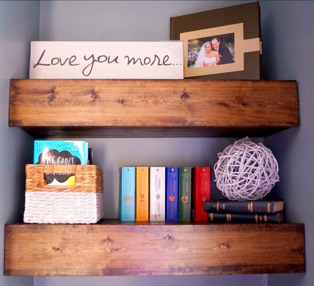 DIY Chunky Wood Floating Shelves