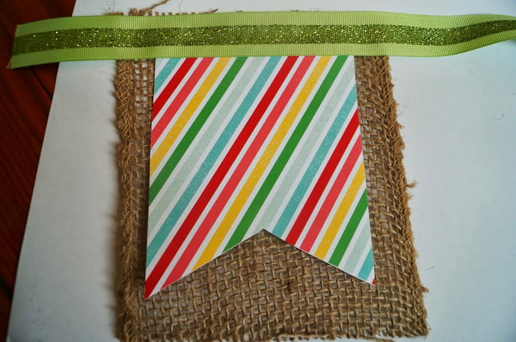 Printable spring banner paper cut-out being put together