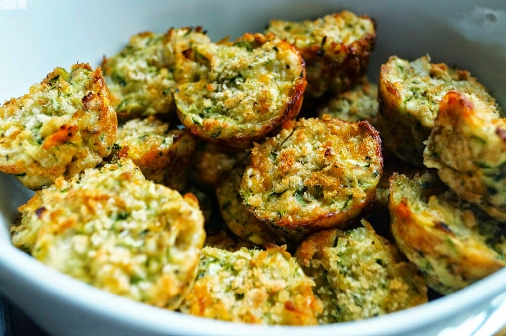 Healthy Zucchini Tots Cooked Ready to Serve