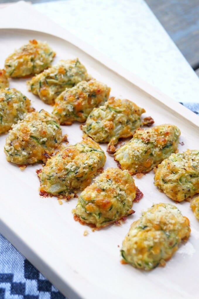 Zucchini Tots on the plate