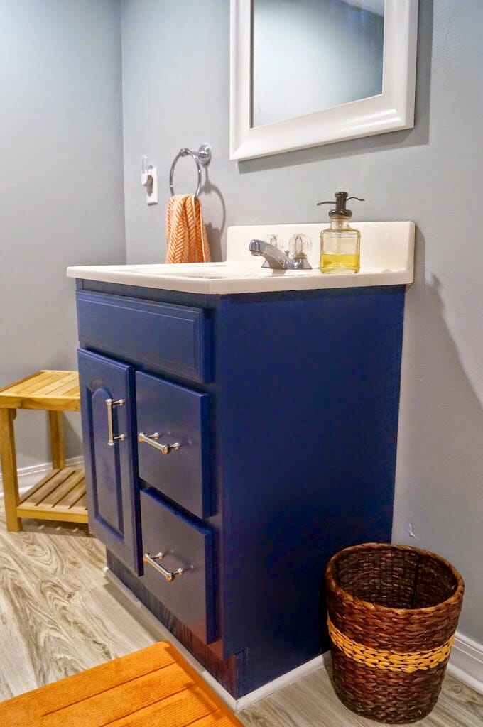 Painted Vanity Valspar Indigo Streamer