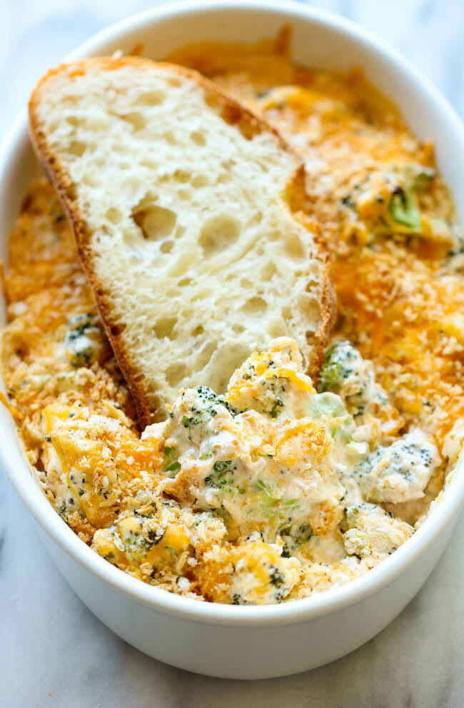 Baked Broccoli Parmesan Dip by Damn Delicious