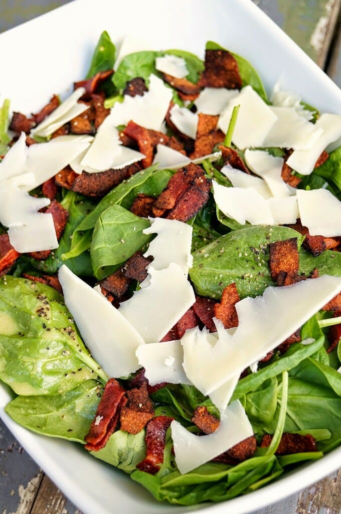 Spinach and Bacon Salad with Apple Cider Dijon Vinaigrette Recipe