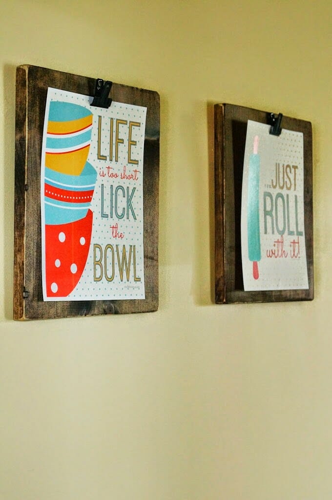 DIY Wood Clipboards with Free Kitchen Printables