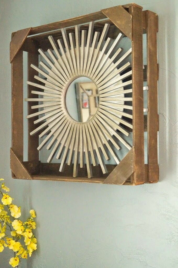 Rustic Industrial Sunburst Mirror