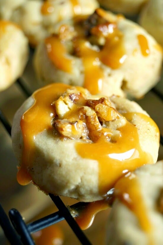 Pecan Pie Thumbprint Cookies