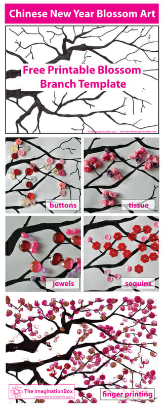 Printable cherry blossom template