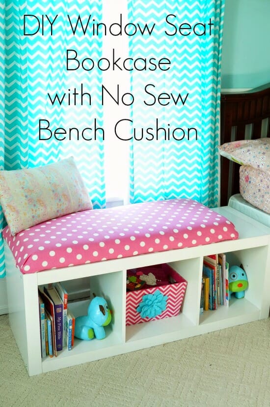 Diy Window Seat Bookcase With No Sew, Bookcase Turned Into Bench