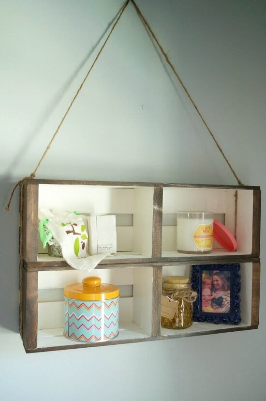 DIY Crate Wall Shelf an easy no build shelf that only requires craft store materials! 