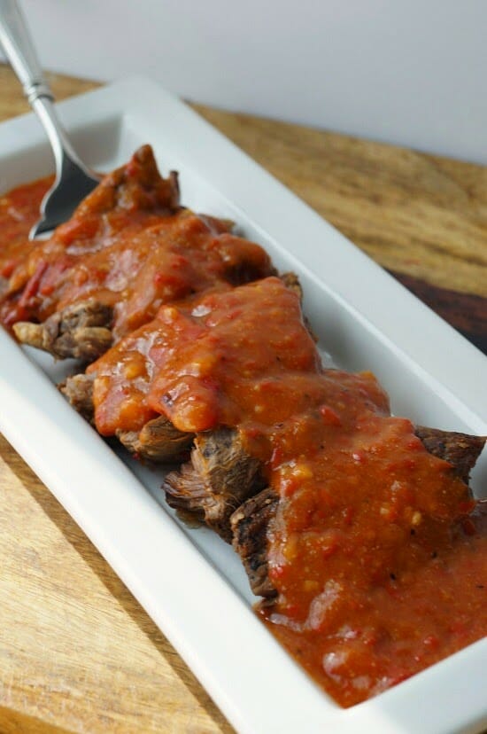 Italian Roast Beef with Roasted Red Pepper Sauce