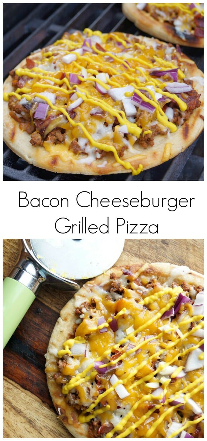 Bacon Cheeseburger Grilled Pizza