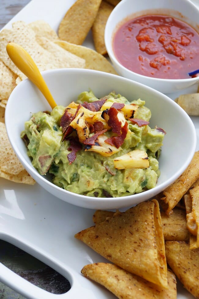 Grilled Pineapple and Bacon Guacamole