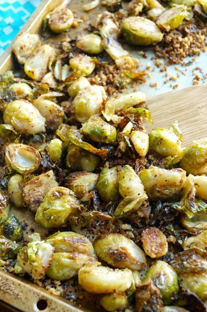 Panko and Parmesan Roasted Brussel Sprouts Recipe