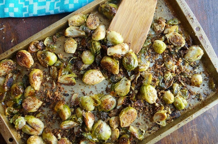 Panko and Parmesan Roasted Brussel Sprouts