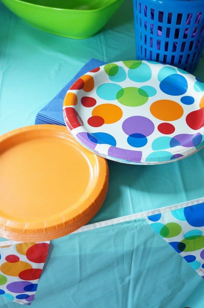 Fun Kid's Party Plates and Tablecloth