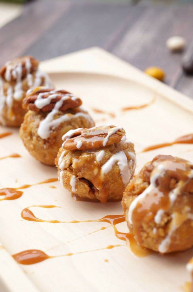 Caramel Coated Pecan Pie Cake Balls