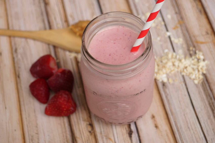 Peanut Butter and Jelly Protein Smoothie