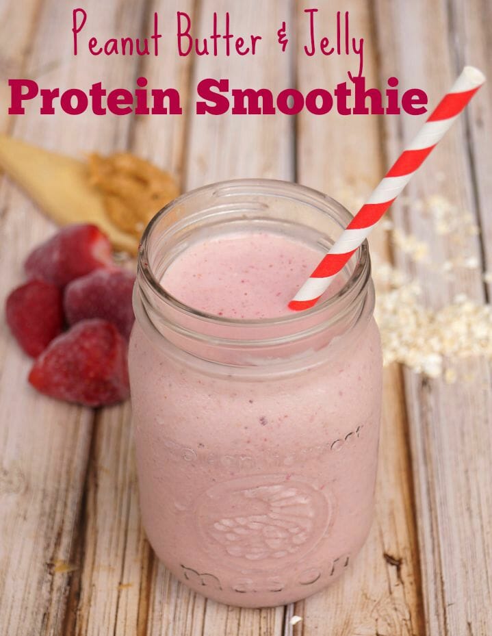 Peanut Butter and Jelly Protein Smoothie 