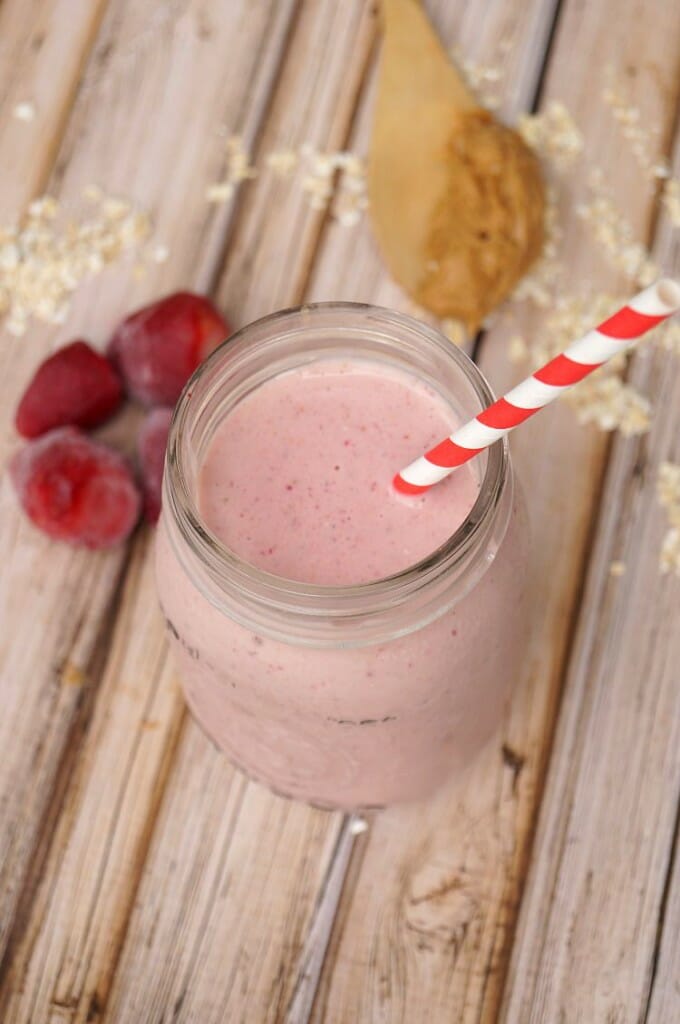 Peanut Butter and Jelly Protein Smoothie