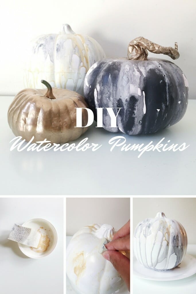 Easy DIY Watercolor Pumpkins