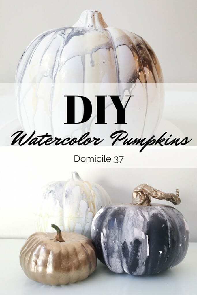 Easy DIY Watercolor Pumpkins