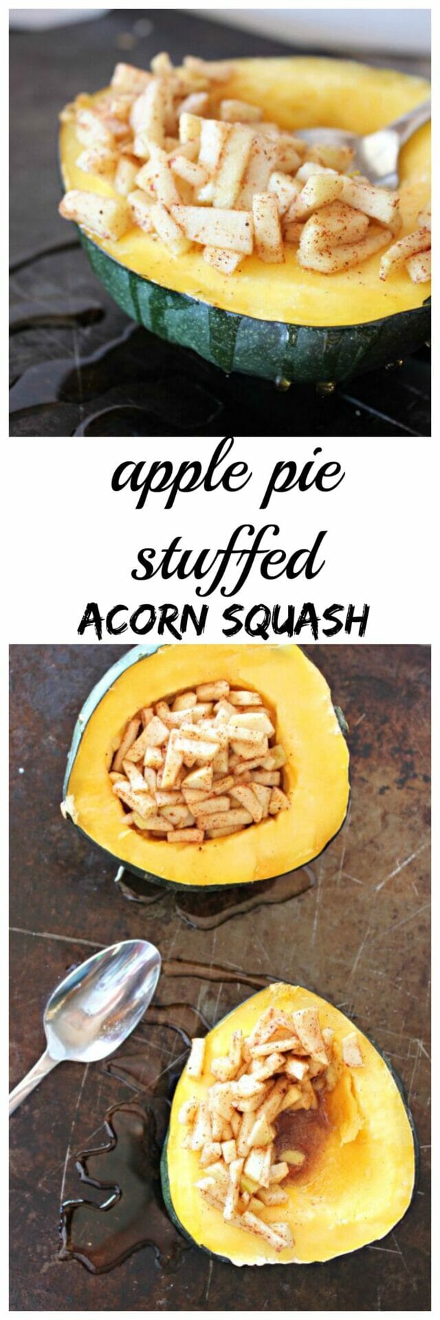 Apple Pie Stuffed Acorn Squash, the perfect fall dish!