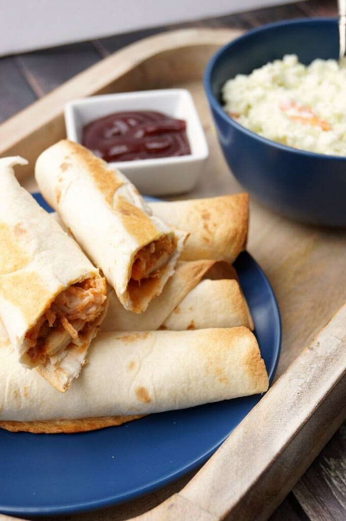 Baked BBQ Chicken Roll Ups