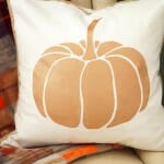DIY Painted Pumpkin Pillow with Braided Trim