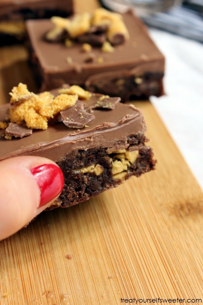 No Bake Chocolate Honeycomb Bars