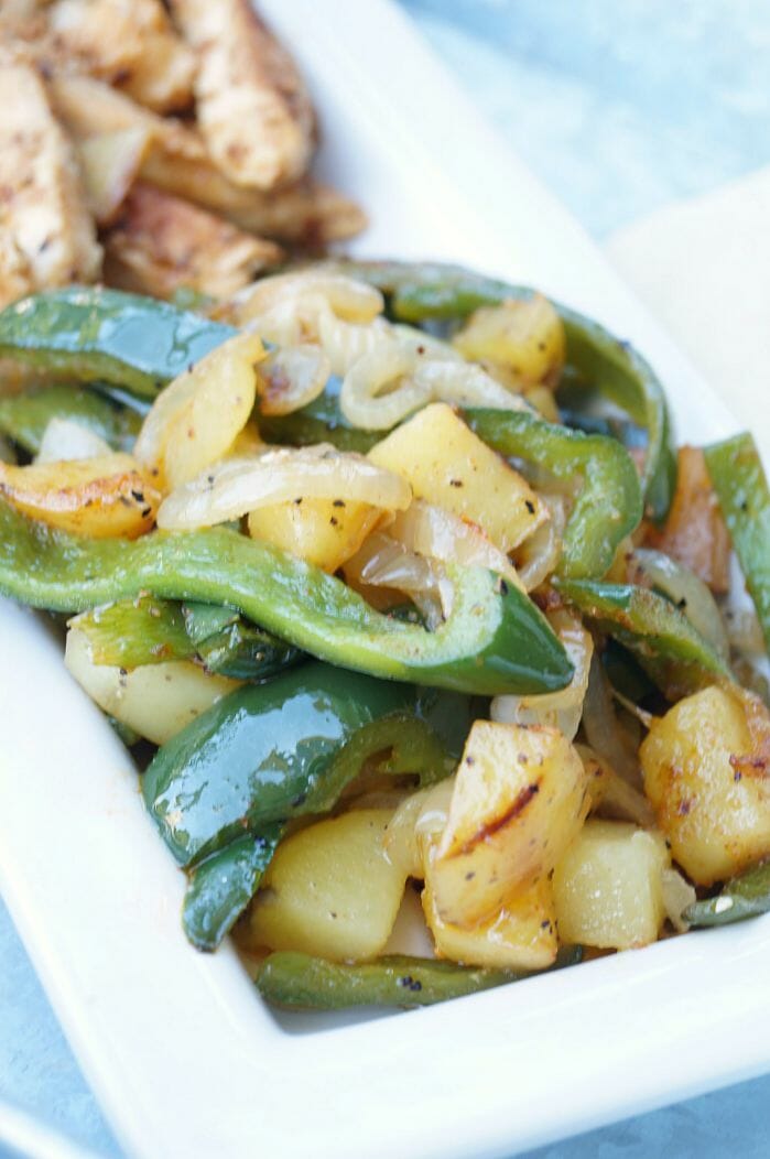 Poblano and Potato Chicken Fajitas