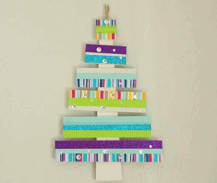 Colorful DIY Washi Tape Tree