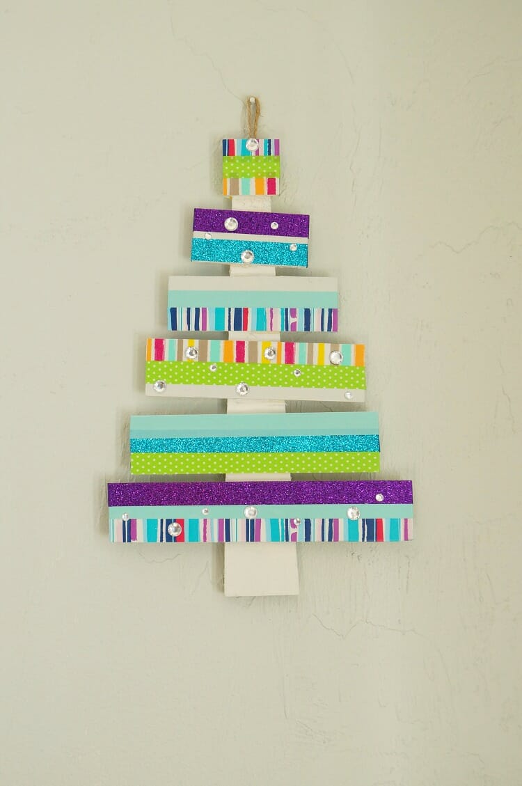 Colorful DIY Washi Tape Tree