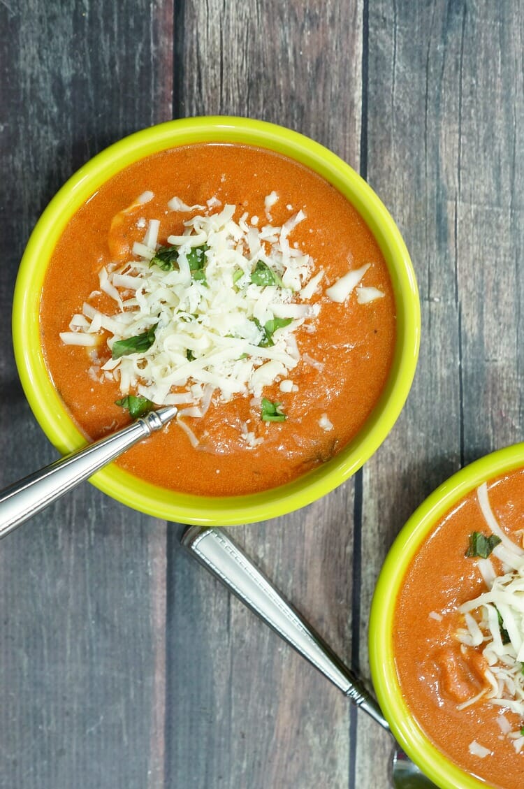 Lightened Up Creamy Tomato Basil Soup