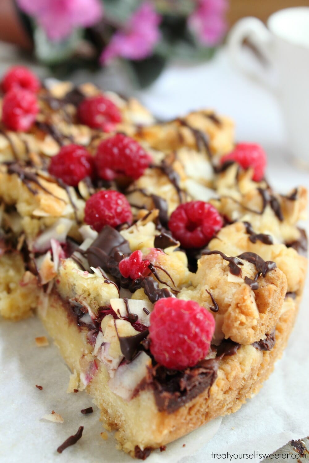 Nutella Raspberry Crumble Cake, All Made in One Bowl!