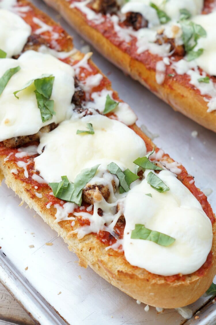 Chicken Parmesan French Bread Pizzas