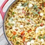 Easy and Delicious Roasted Tomato and Caprese Pasta