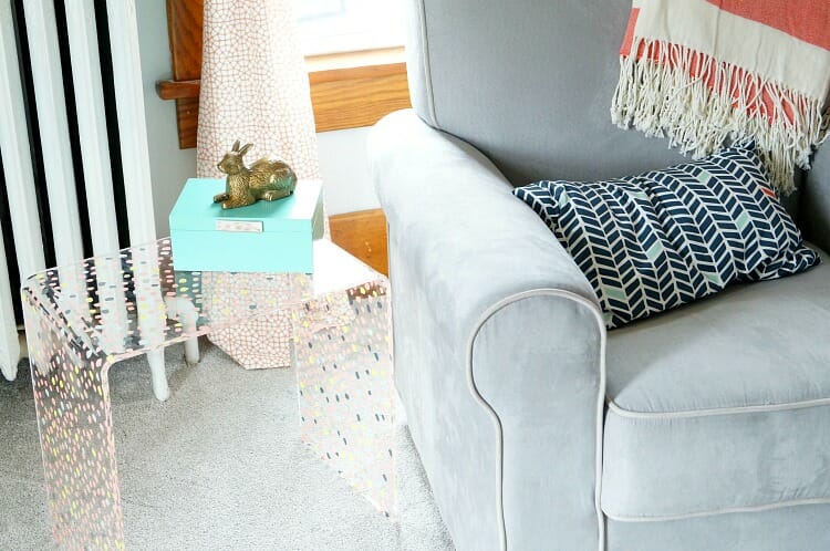 Delta Rowan Swivel Glider and Oh Joy Acrylic Table from Target