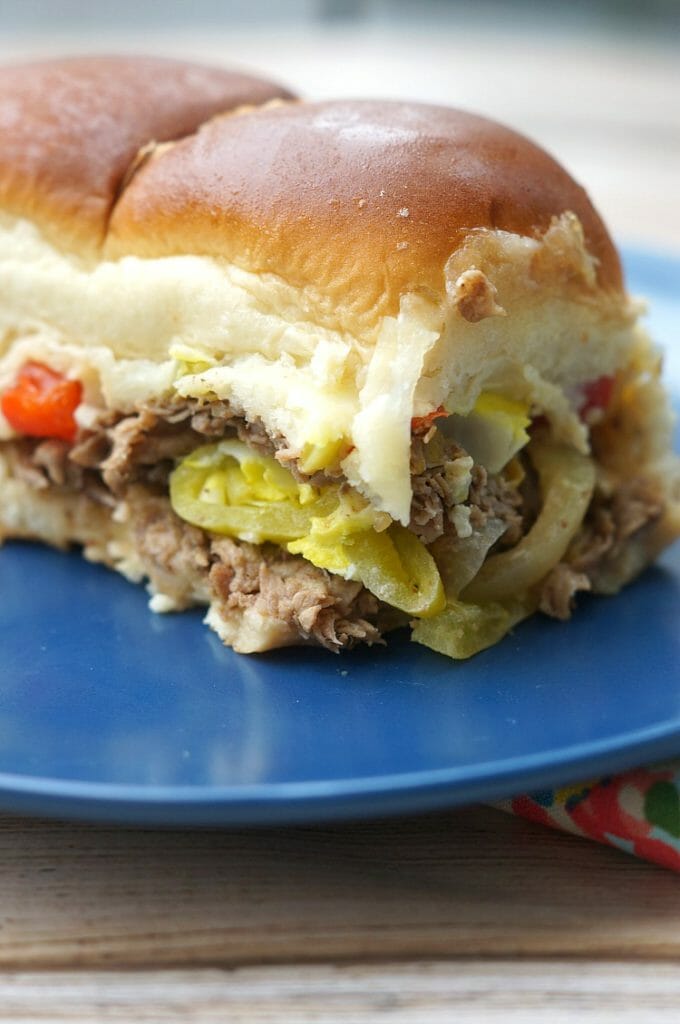 Italian Cheesesteak Sliders