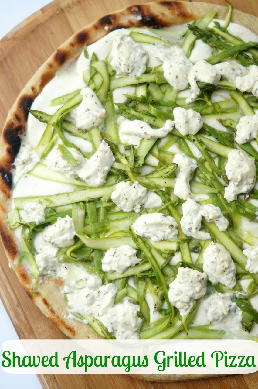 Shaved Asparagus Grilled Pizza