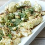 Grilled Cauliflower Steaks with Chimichurri Sauce