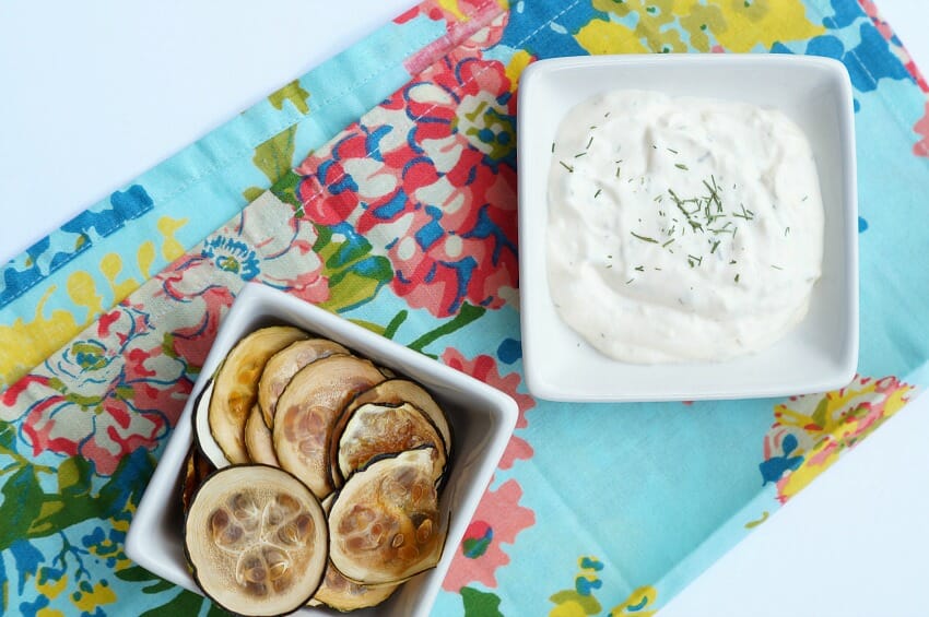Baked Zucchini Chips with Lemon Dill Aioli