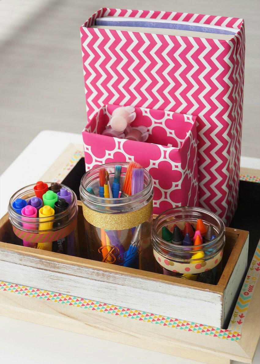 Easy DIY School Supplies and Craft Organizer