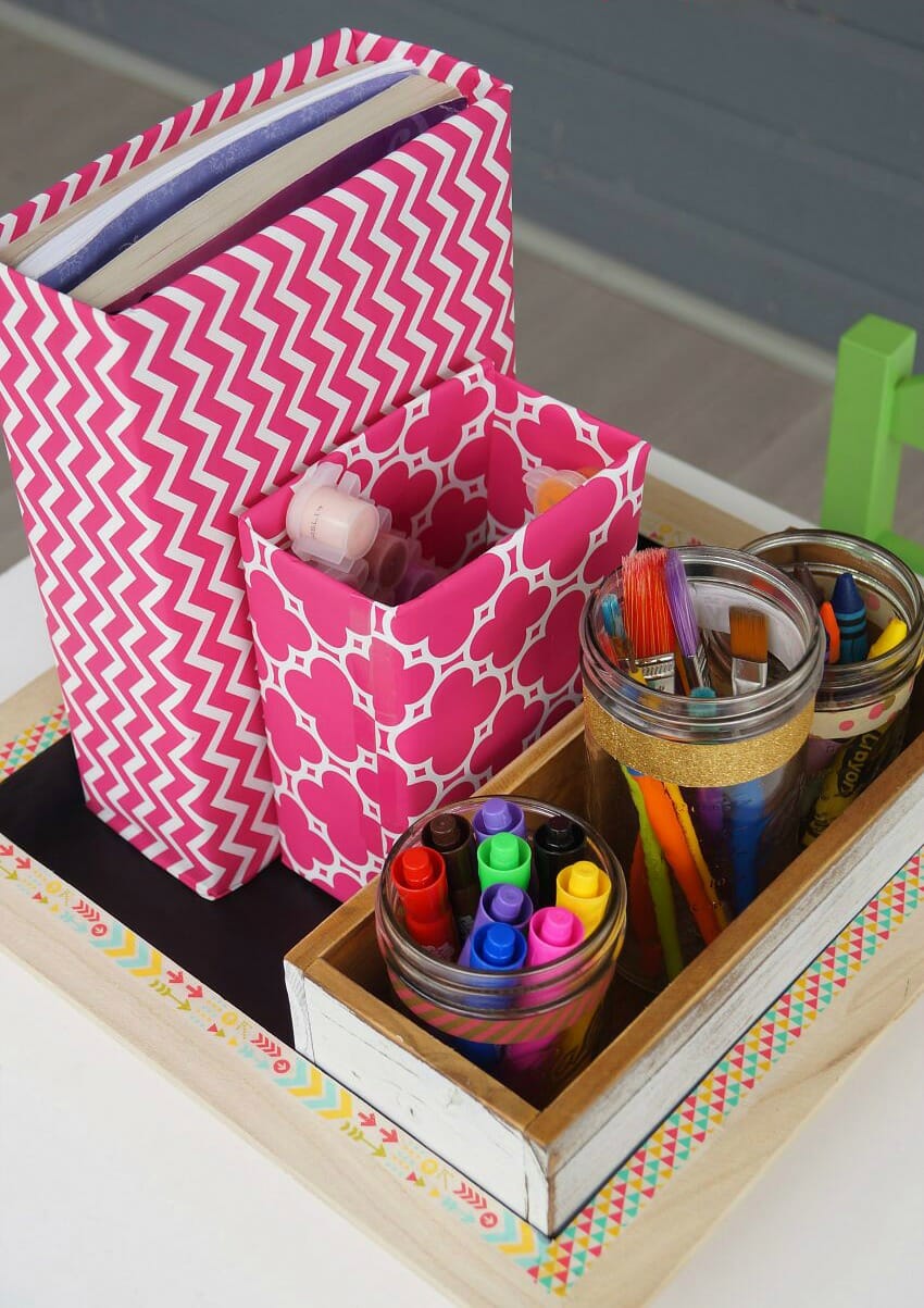 Easy DIY School Supplies and Craft Organizer