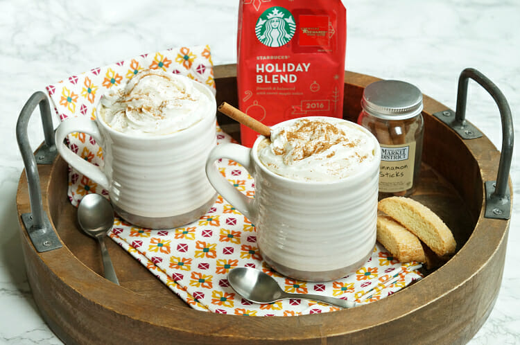Slow Cooker White Chocolate Cinnamon Lattes 