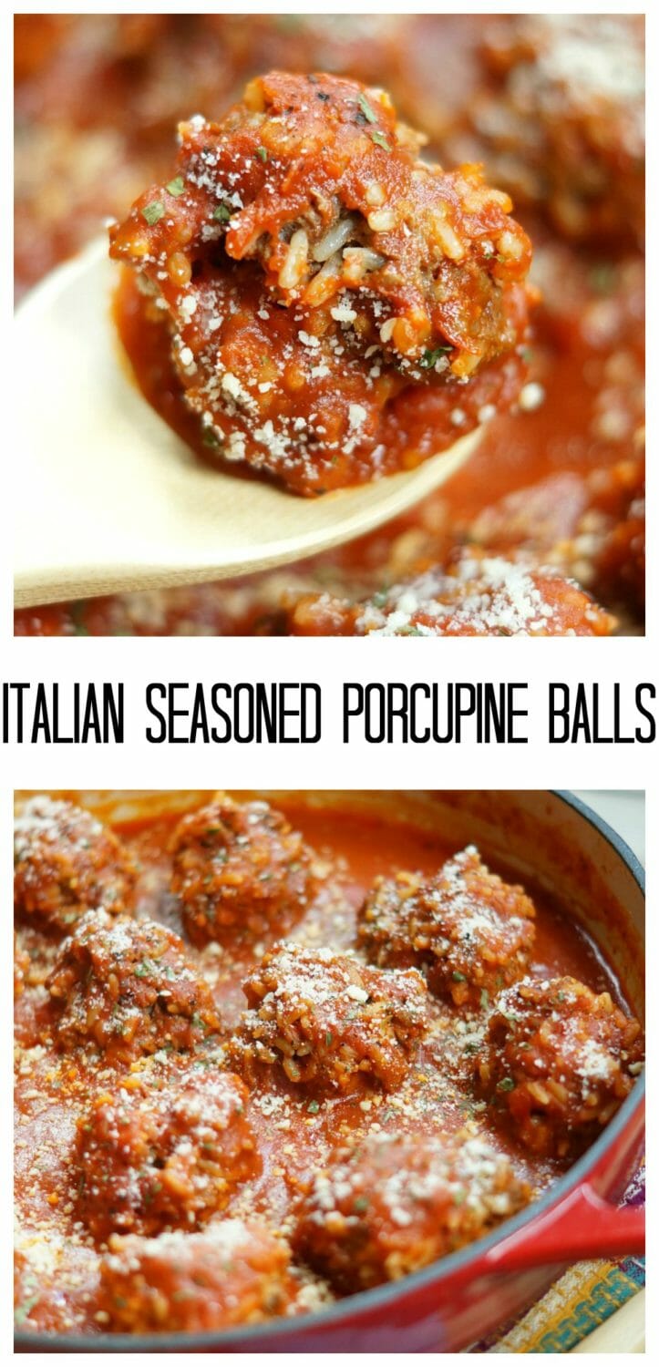 Italian Seasoned Porcupine Balls