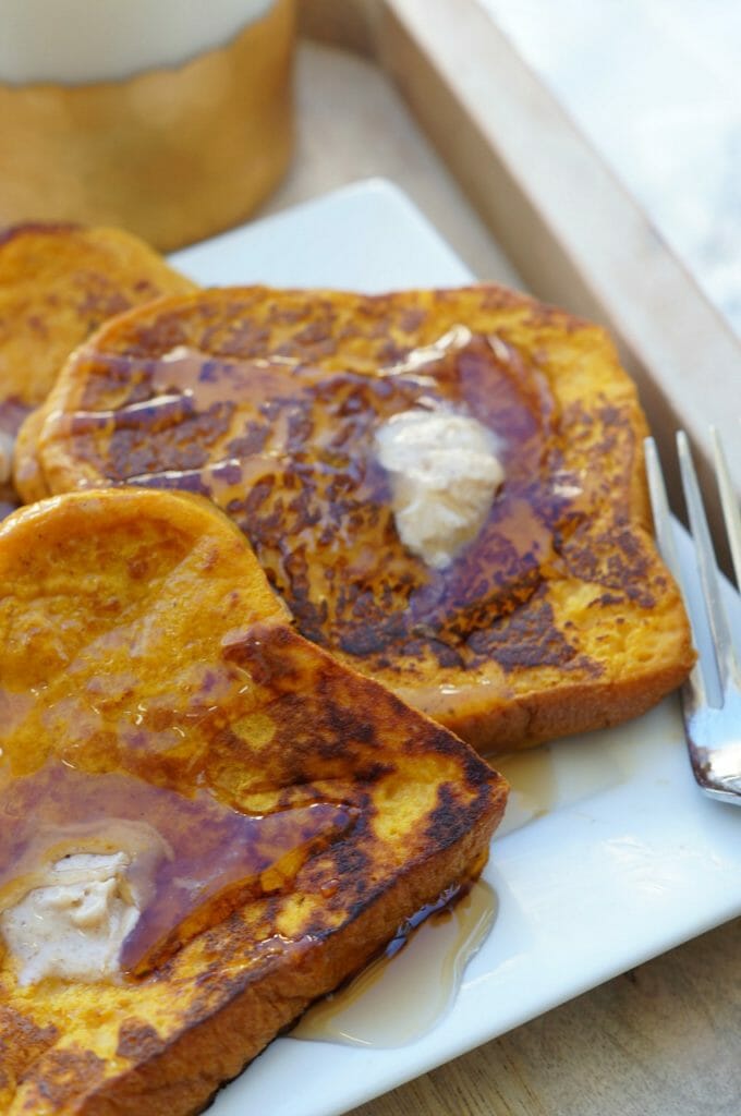 Pumpkin French Toast with Brown Sugar Cinnamon Butter